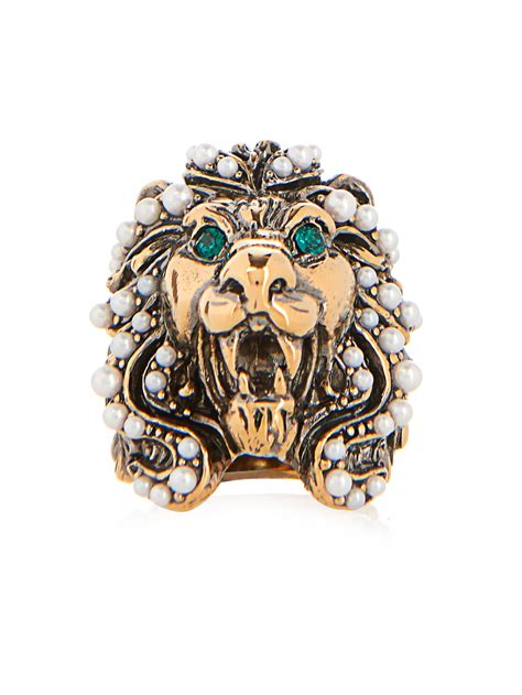 gucci animal rings|female Gucci lion ring.